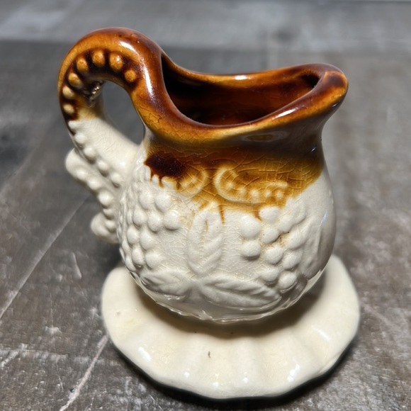 Vintage Florida Oranges Sunshine Mini creamer pitcher brown Ceramic Souvenir - Picture 3 of 4